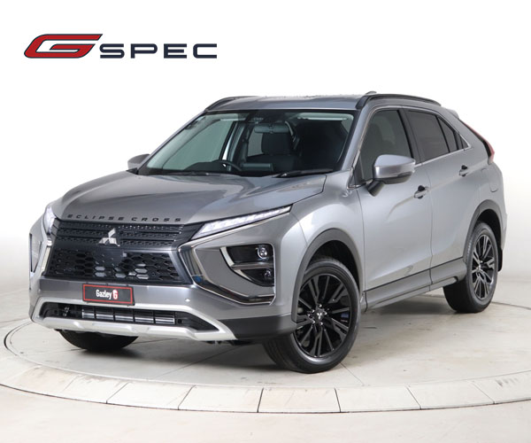 Grey SUV in a white studio setting
